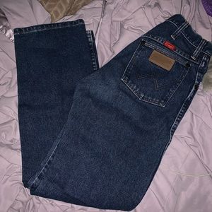 Dark wash Wrangler high waisted jeans
